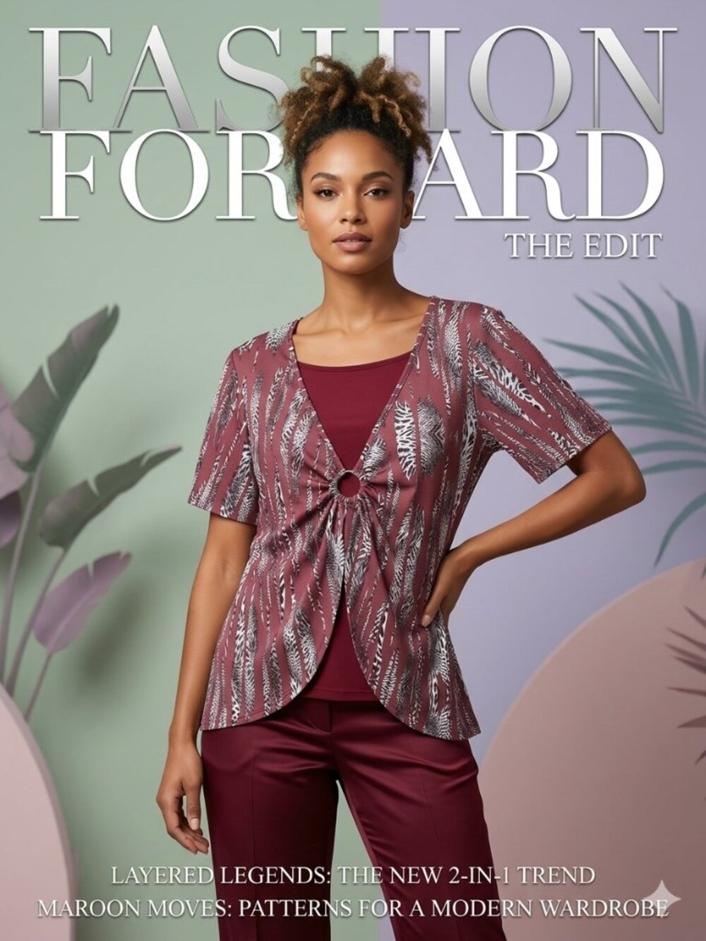 Faux 2-in-1 layered top